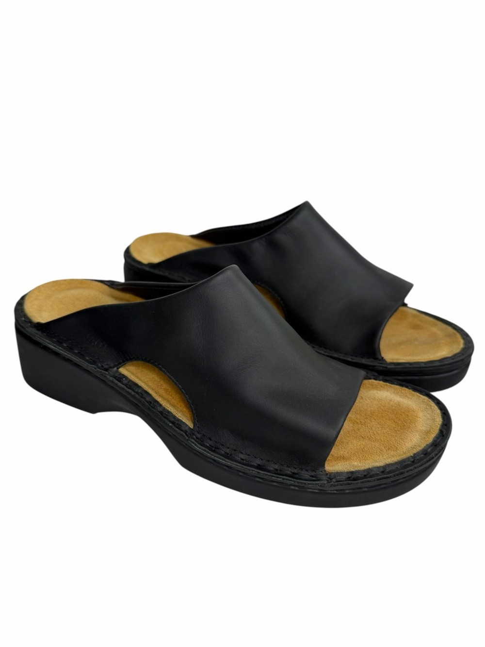 Naot Rome Black Leather Sandal Size EU 39/ US 8